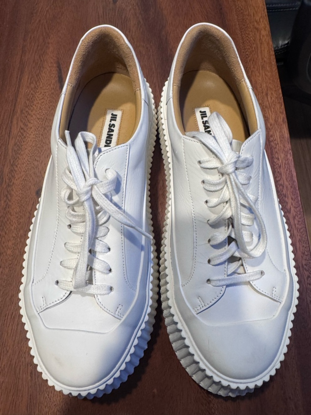 Jil Sander white leather sneakers - Picture 6 of 6